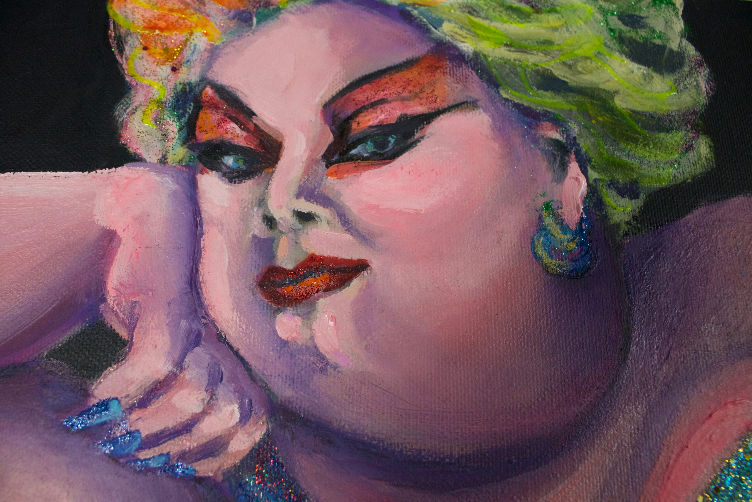 Detail of Divine and Harris in “The Tyranny of Beauty”.